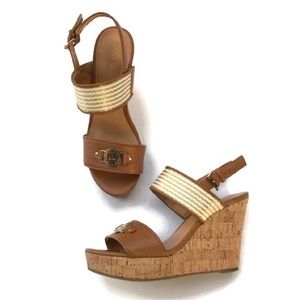 Tommy Hilfiger Cork Wedge Size 6.5 Sandals